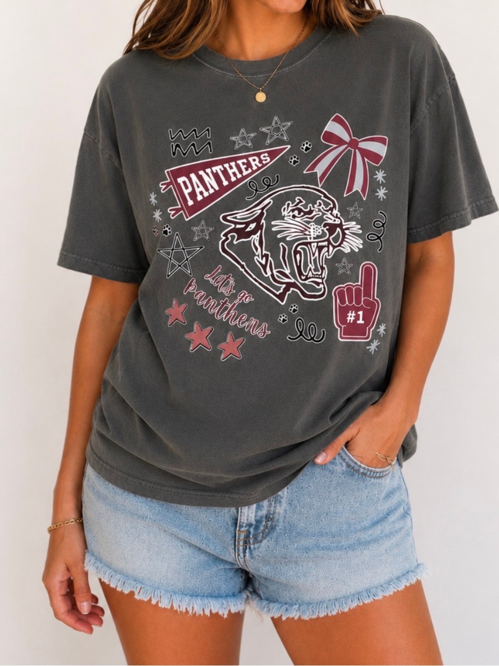 Panthers Graphic Tee - Charcoal